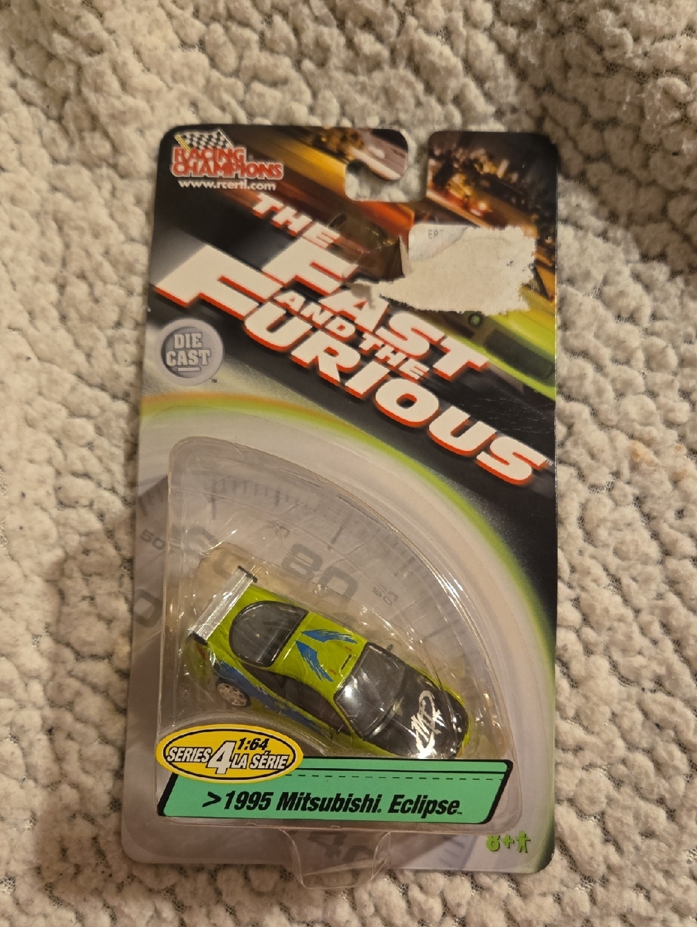 The Fast and the Furious 1995 Mitsubishi Eclipse Die-Cast Car - Lime Green